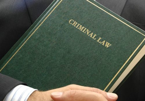 lawyer holding criminal law book